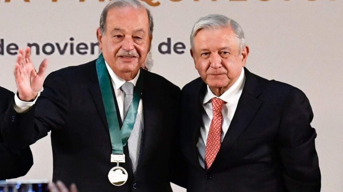 Carlos Slim y el expresidente Andrés Manuel López Obrador