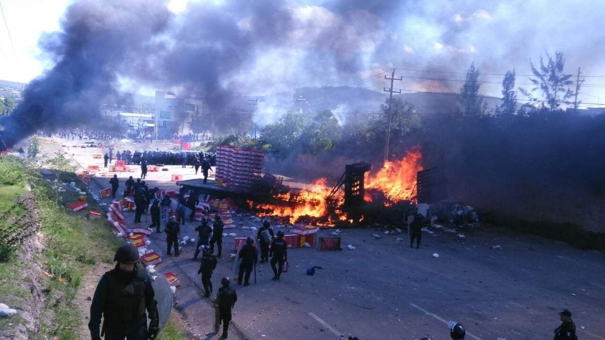 El desalojo de maestros en Nochixtlán, Oaxaca, el 19 de junio de 2016