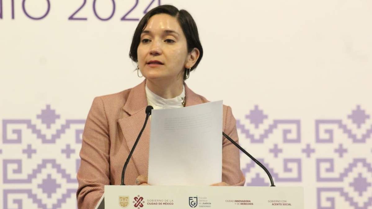 Marcela Figueroa Franco, subsecretaria de Desarrollo Institucional de la Secretaria de Seguridad Ciudadana, durante el informe