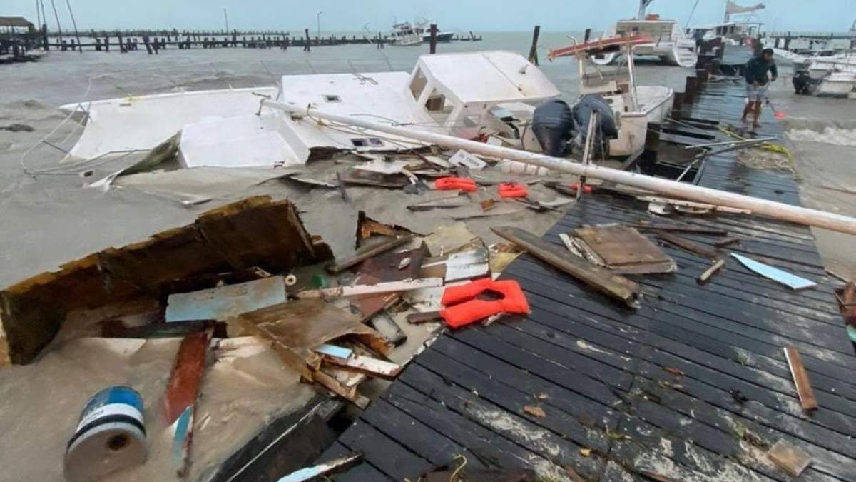 Daños en Quintana Roo tras el paso del huracán Helene
