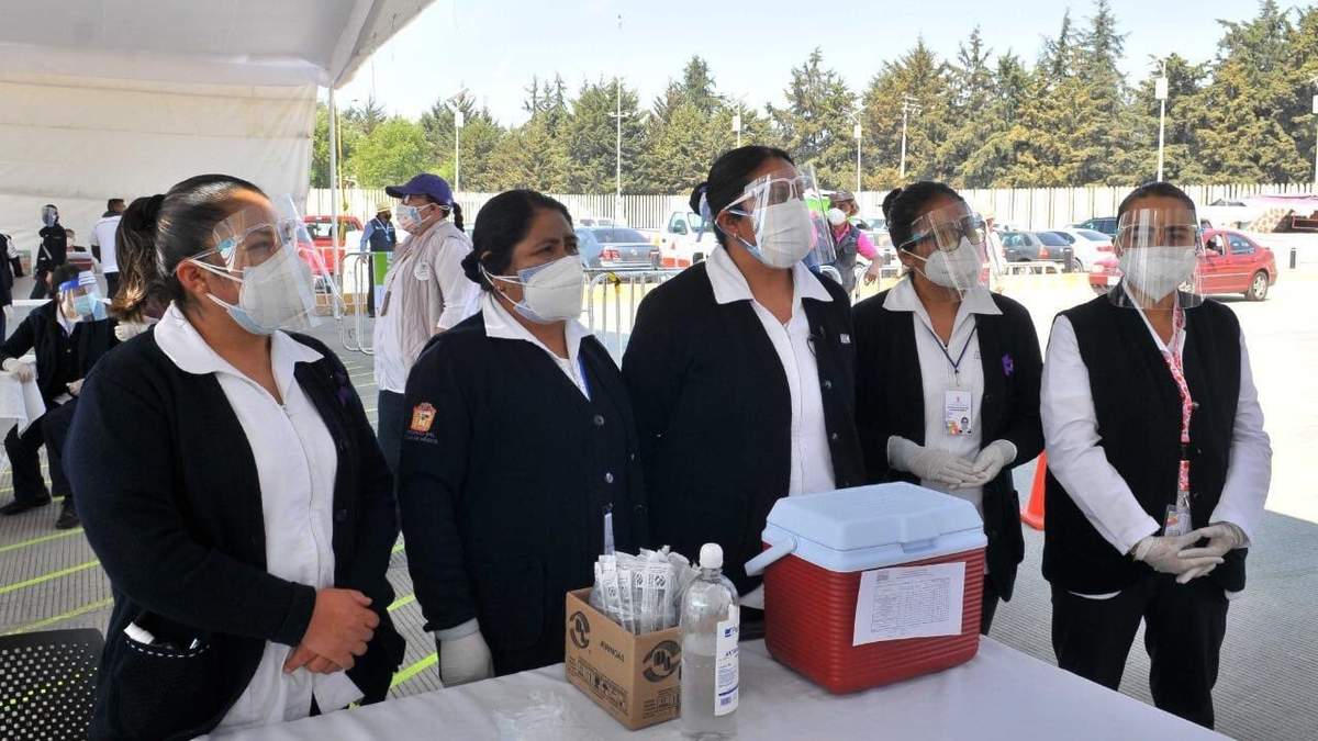 Un centro de vacunación en el Estado de México
