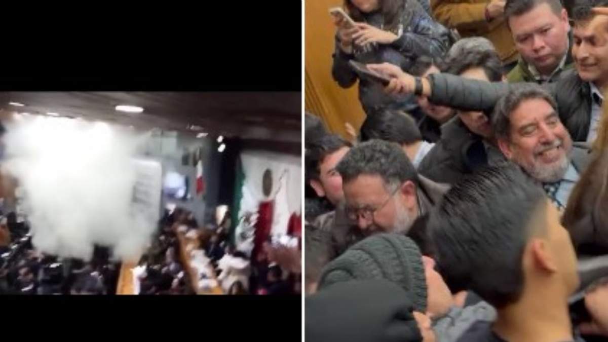 Disturbios en el interior del Congreso de Nuevo León