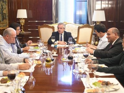 Reunión entre líderes sindicales y Alberto Fernández