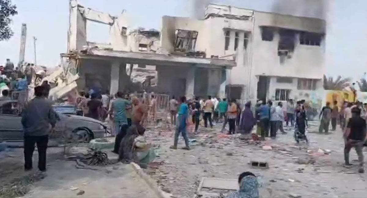 La escuela bombardeada en Hormozgán