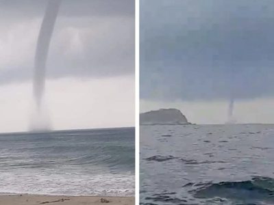 Captan en video una tromba marina en Huatulco; así se forman