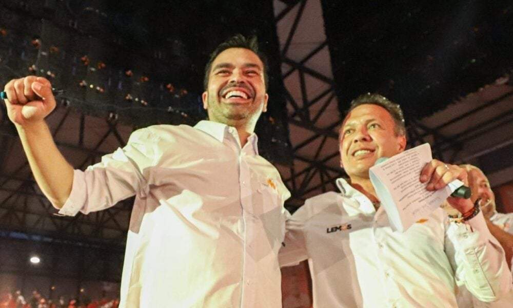 Jorge Álvarez Máynez con Pablo Lemus