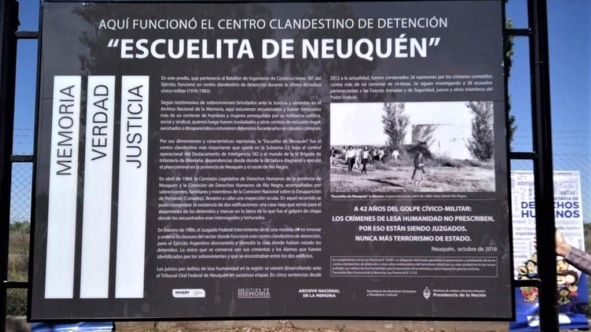 Predio de la "Escuelita de Neuquén". Fuente: (Facebook)