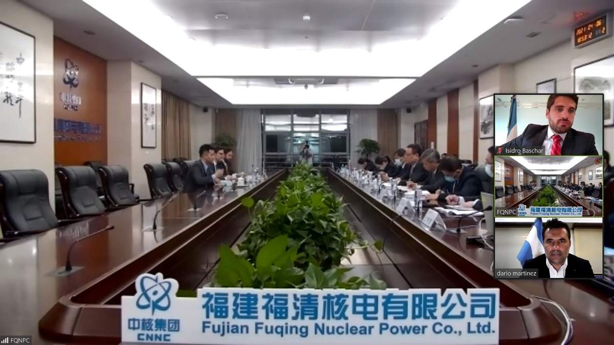Reunión de la Corporación Nuclear Nacional de China. Fuente: (Twitter)