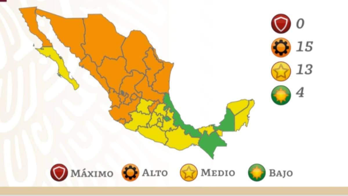 Casi la mitad del país en riesgo alto por covid