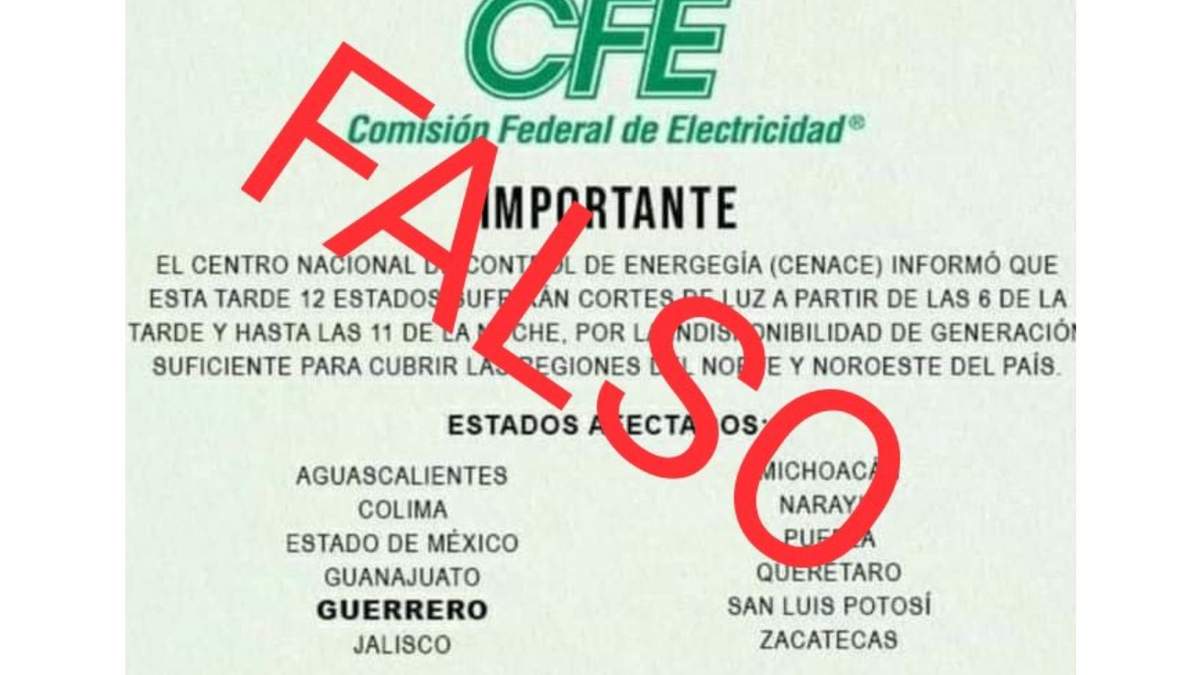 El falso aviso que circula en redes sociales