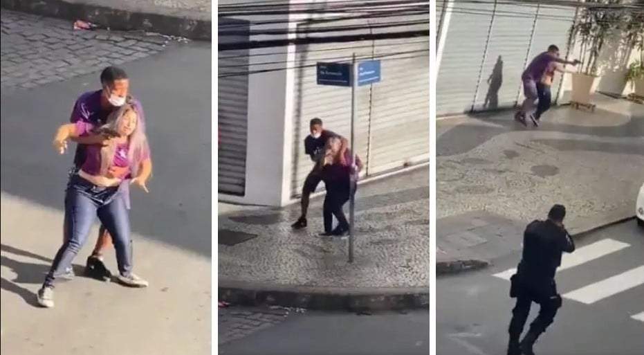 La Policía Militar do Estado do Rio de Janeiro intervino en el robo de una tienda