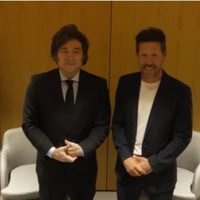 El encuentro de Milei con Diego Simeone