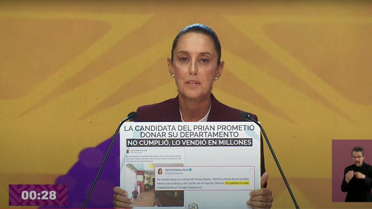 Claudia Sheinbaum mostró este cartel