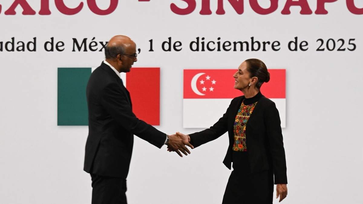 Los mandatarios en la conferencia de prensa conjunta
