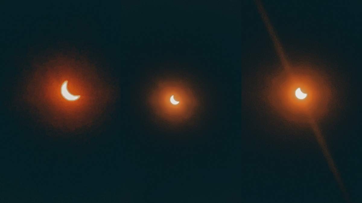 Las Grutas, eclipse. Fuente: (Twitter)
