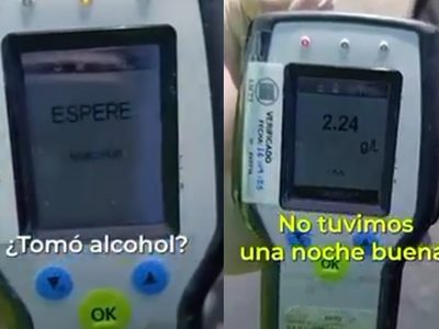 Manejaba con 2,24 gramos de alcohol en sangre y le retuvieron la licencia