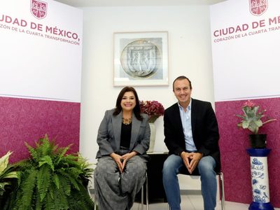 Clara Brugada se reúne con el panista Carlos Orvañanos, alcalde electo de Cuajimalpa