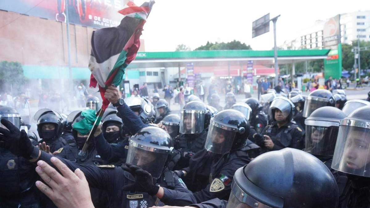 Enfrentamientos en la marcha propalestina