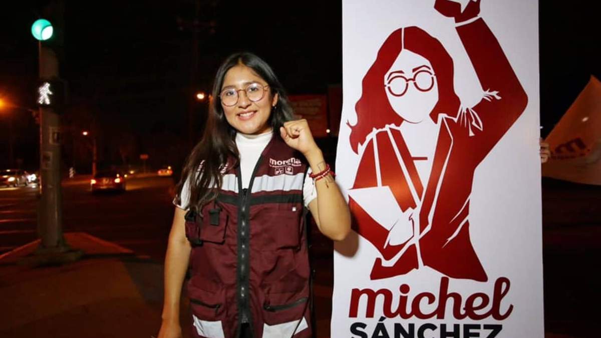 Michel Sánchez Allende, candidata a diputada de la coalición Juntos Haremos Historia en BC