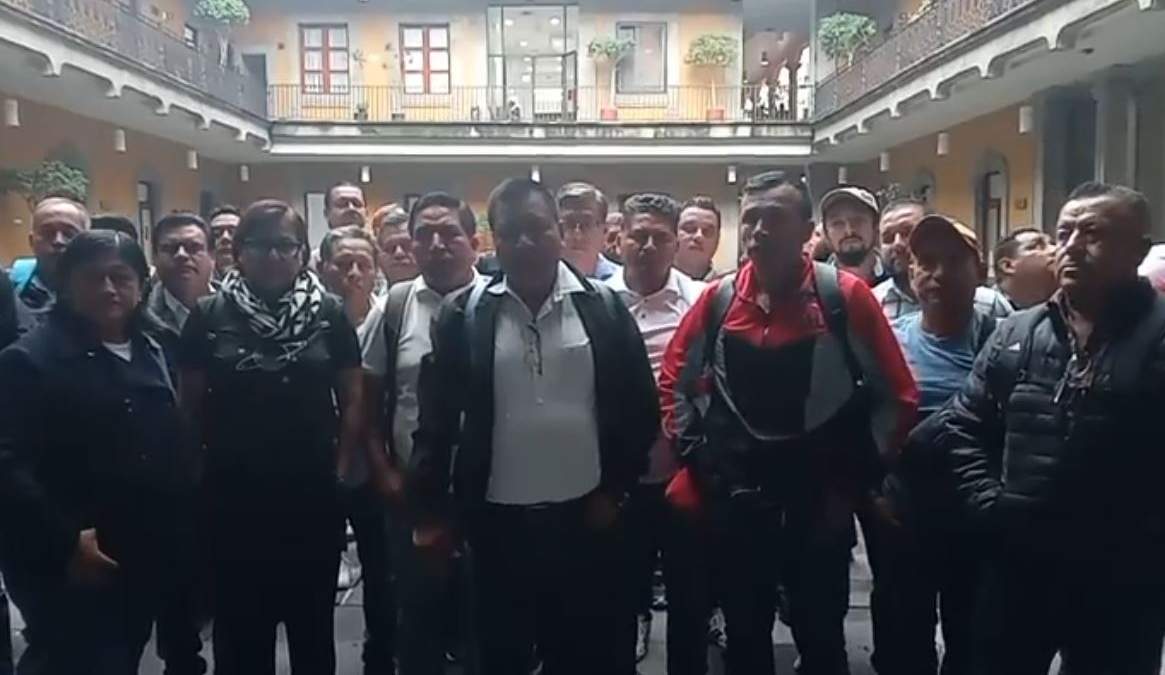 Integrantes de la Sección 7 del SNTE se pronuncian en contra de los decretos de la presidenta Claudia Sheinbaum en materia de jubilación para los maestros