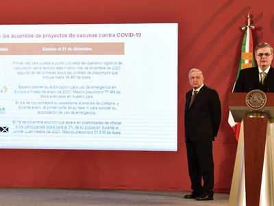 México recibirá mañana el primer lote de la vacuna de Pfizer: Ebrard