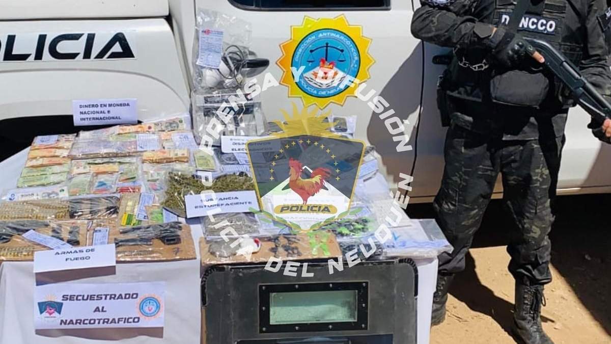 Un buen golpe al narcomenudeo dio personal de Antinarcóticos de Cutral Co. Fuente (Policía de Neuquén)