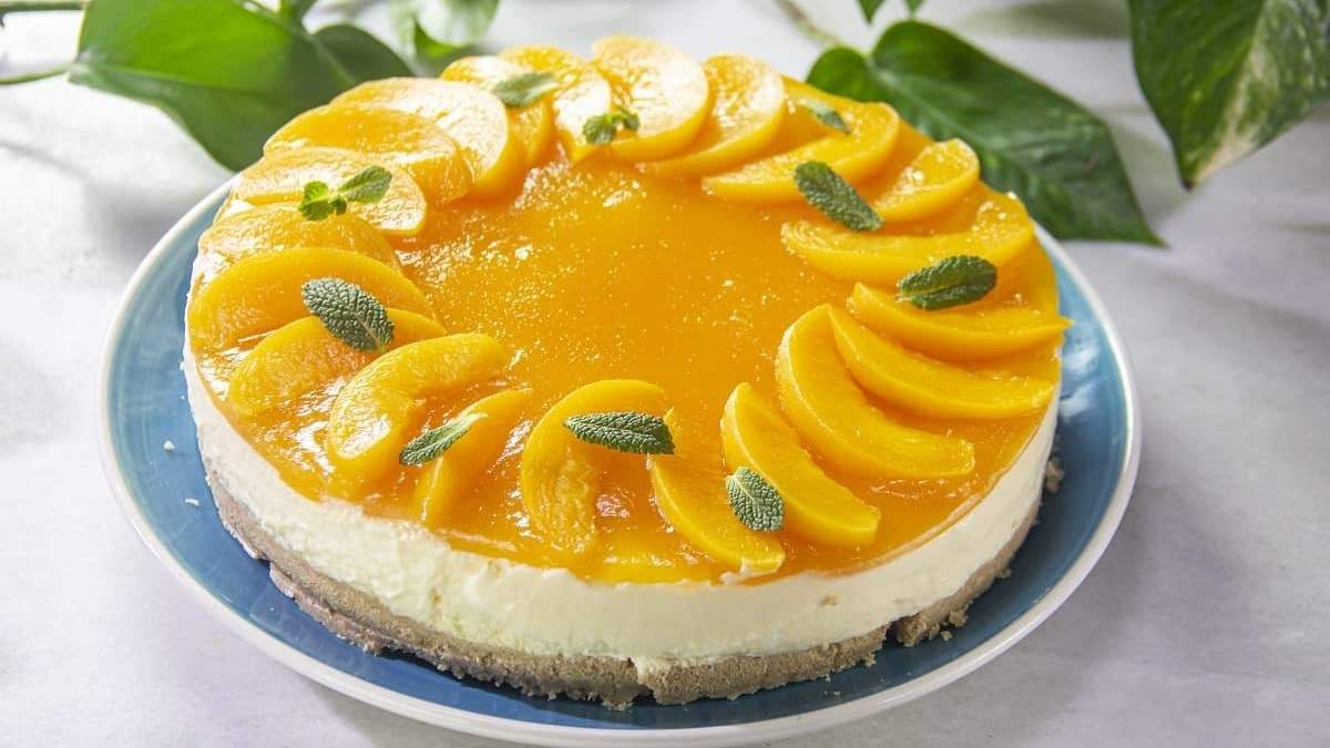 Cheesecake de durazno. Fuente: (Instagram)