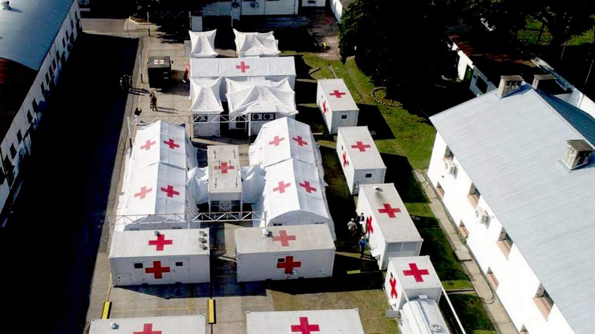 Hospital Militar de campaña. Fuente: (Instagram)