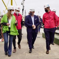 Darío Martínez recorrió las obras en el puerto de Dock Sud