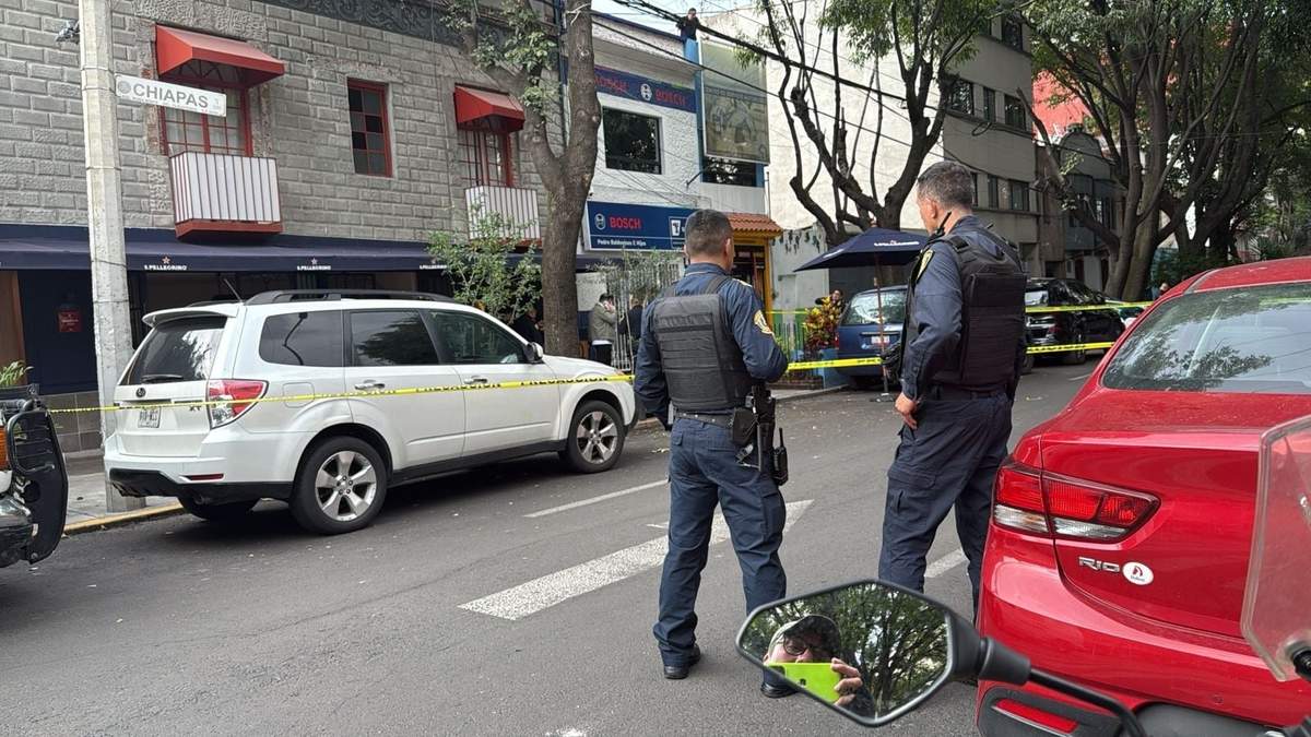 El sitio donde se realizaron disparos en la colonia Roma