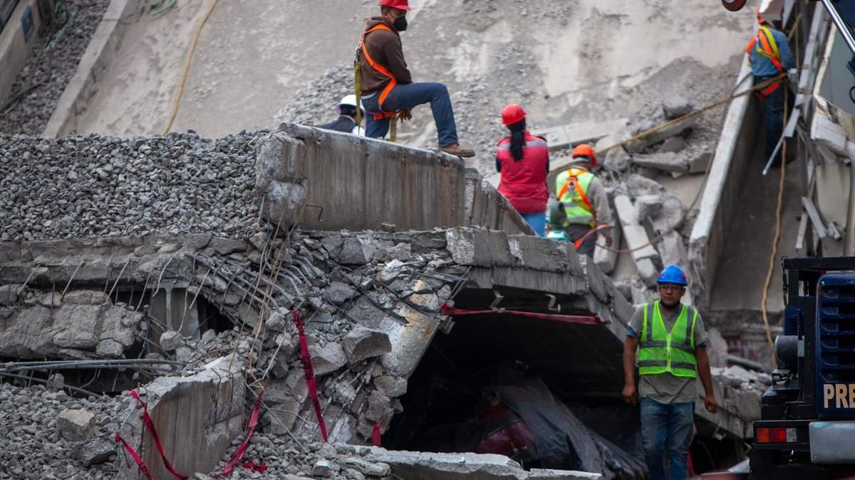 El tramo desplomado de la Línea 12 del Metro