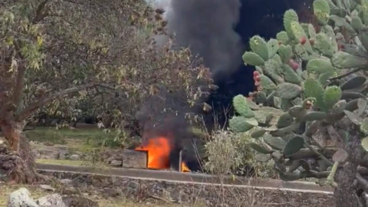 El incendio en el pozo de agua de Mexicaltongo