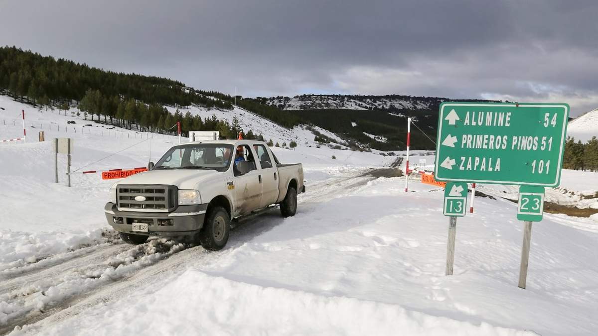 En la apertura del paso Icalma, la ruta 13 está transitable con precaución. Fuente: (Facebook)
