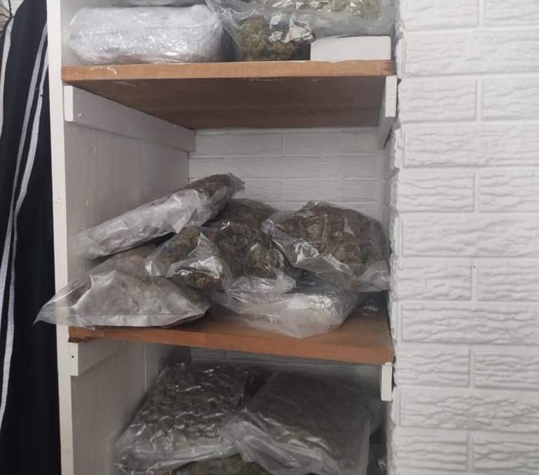 Drogas decomisadas en la colonia El Rosario