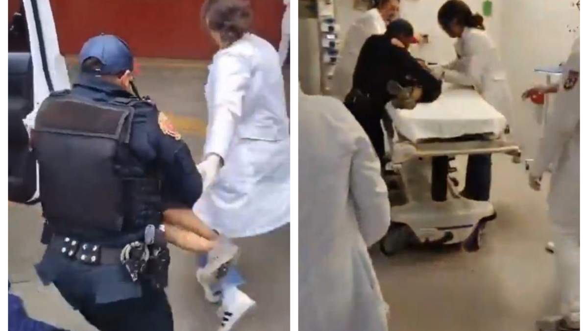 Un video muestra el traslado del menor a un hospital