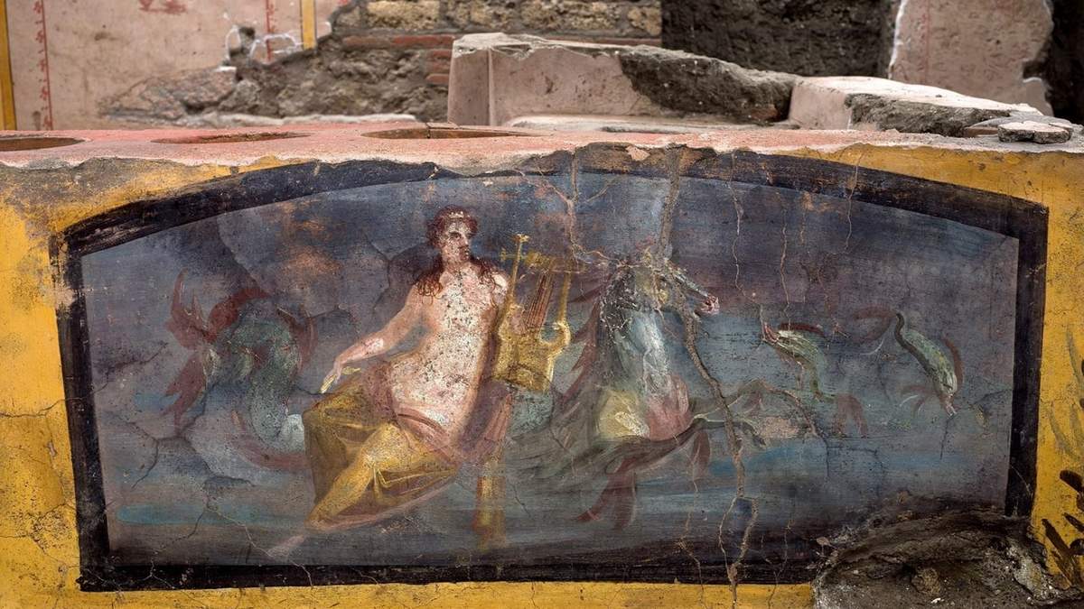 Pintura hallada en el termopolio de Pompeya. Fuente:(Twitter)