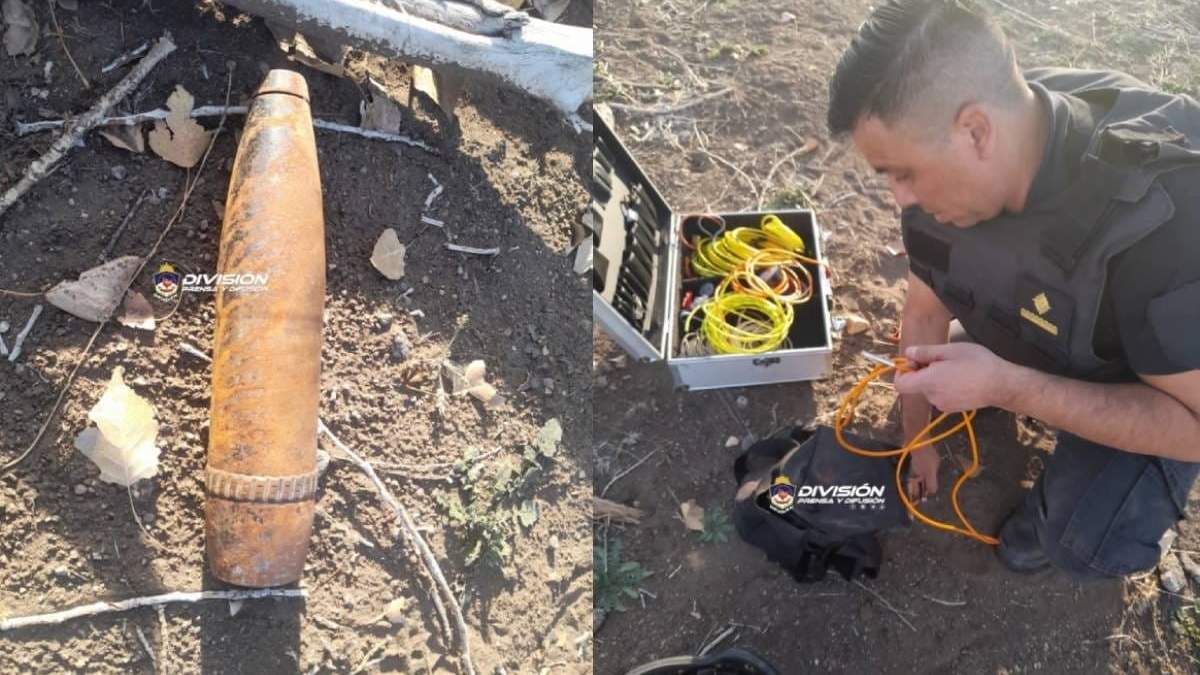 Desactivan un proyectil de guerra.