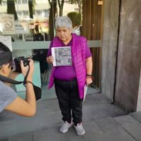 Afuera de la Fiscalía de Feminicidios exigen justicia para Anguie Luviano