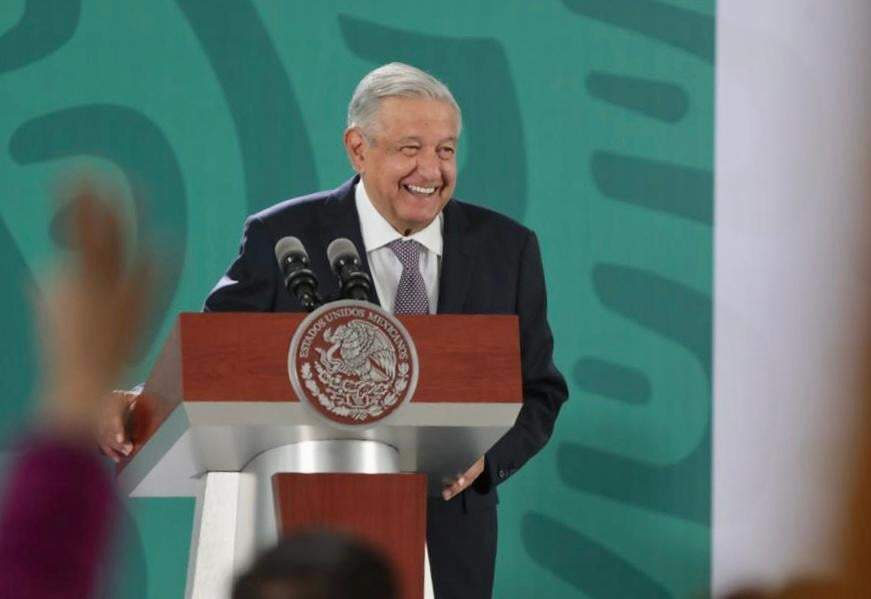 El presidente durante la mañanera de este miércoles que se realizó en Tamaulipas