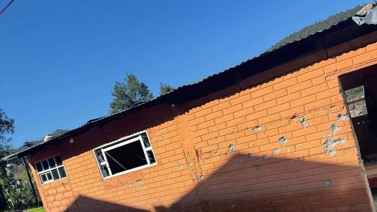 Casa baleada en Guadalupe y Calvo