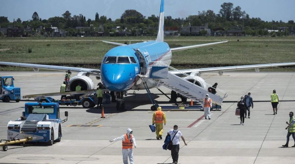 Aeronave de Aerolíneas Argentinas. Fuente: (Twitter)