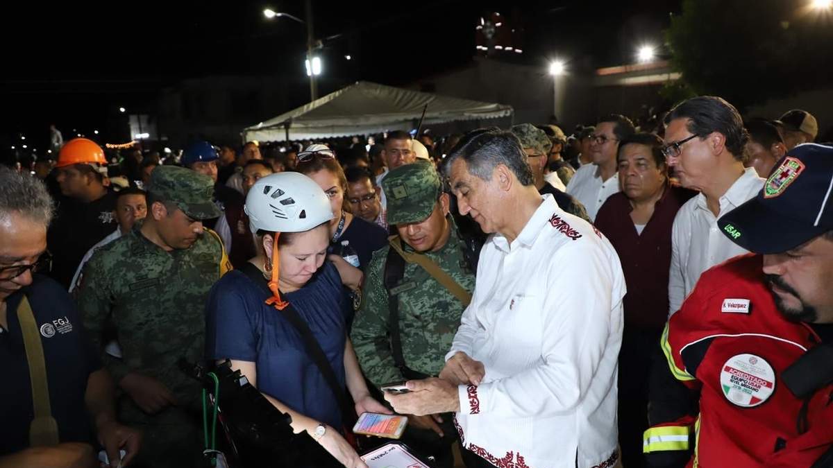 Coordina Américo rescate de víctimas en iglesia de Madero