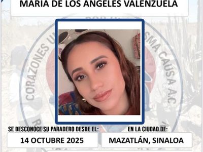 Reportan desaparición de María de los Ángeles, integrante de colectivo de búsqueda de Mazatlán