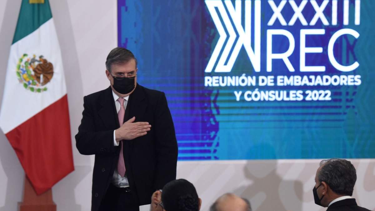 El canciller Marcelo Ebrard en la inauguración de la reunión