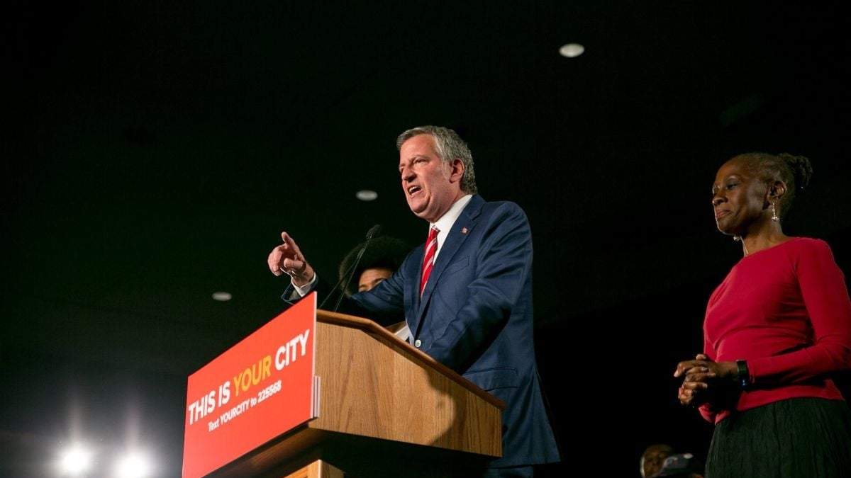El alcalde de Nueva York, Bill de Blasio.