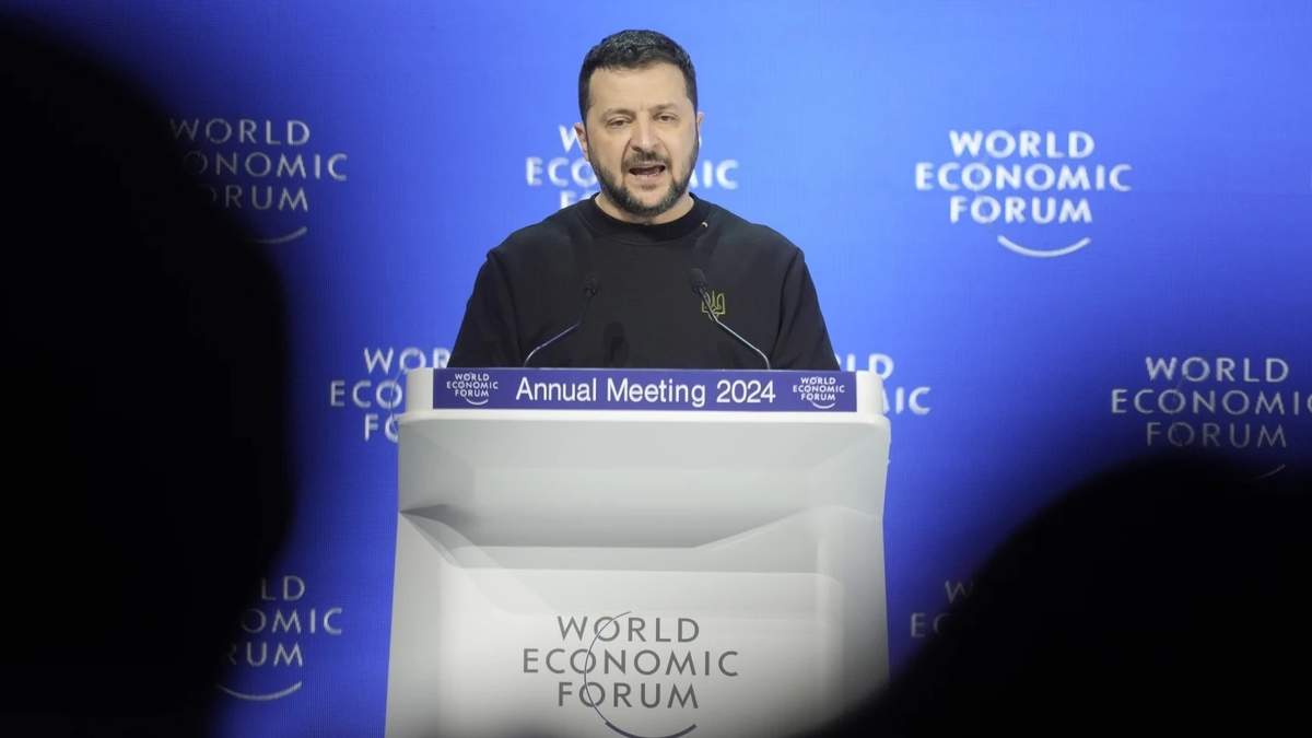 Volodimir Zelenski acude a la reunión de 2024 del Foro Económico Mundial