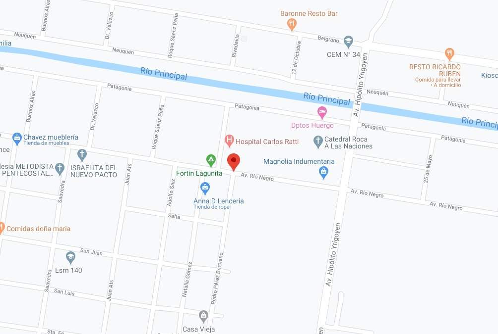 Lugar del accidente en Huergo