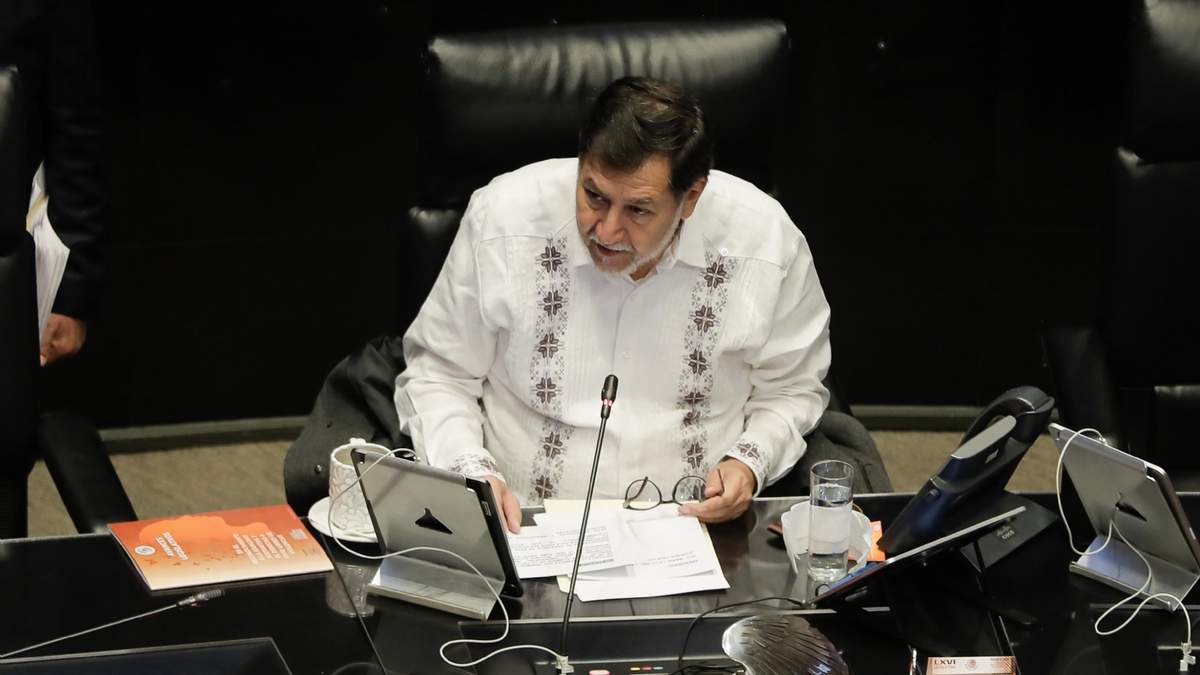 Gerardo Fernández Noroña, presidente del Senado, en la sesión del martes