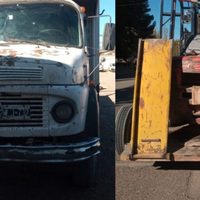 Se le cayó una parte del autoelevador, chocó contra un auto y no tenía documentación