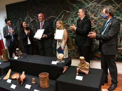 EU regresó 79 piezas arqueológicas al gobierno mexicano